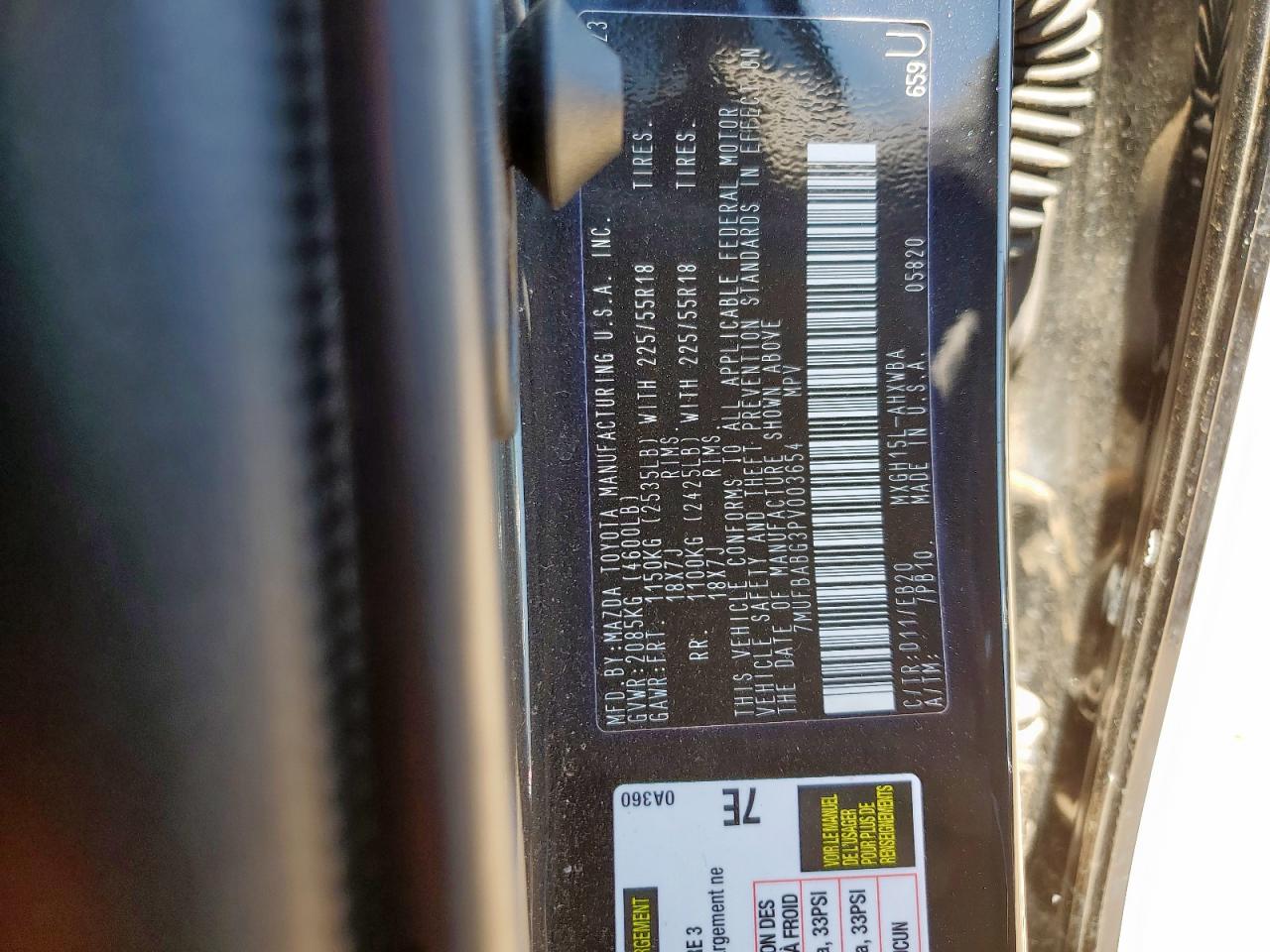 2023 Toyota Corolla Cross Le VIN: 7MUFBABG3PV003654 Lot: 69885355