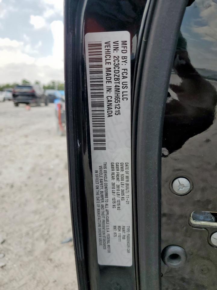 2021 Dodge Challenger R/T VIN: 2C3CDZBT4MH651215 Lot: 81257255