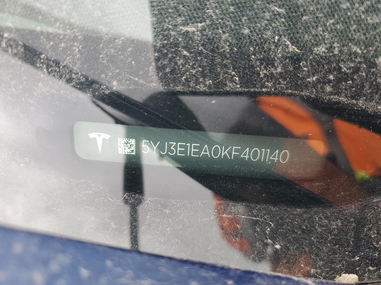2019 Tesla Model 3 VIN: 5YJ3E1EA0KF401140 Lot: 81856525