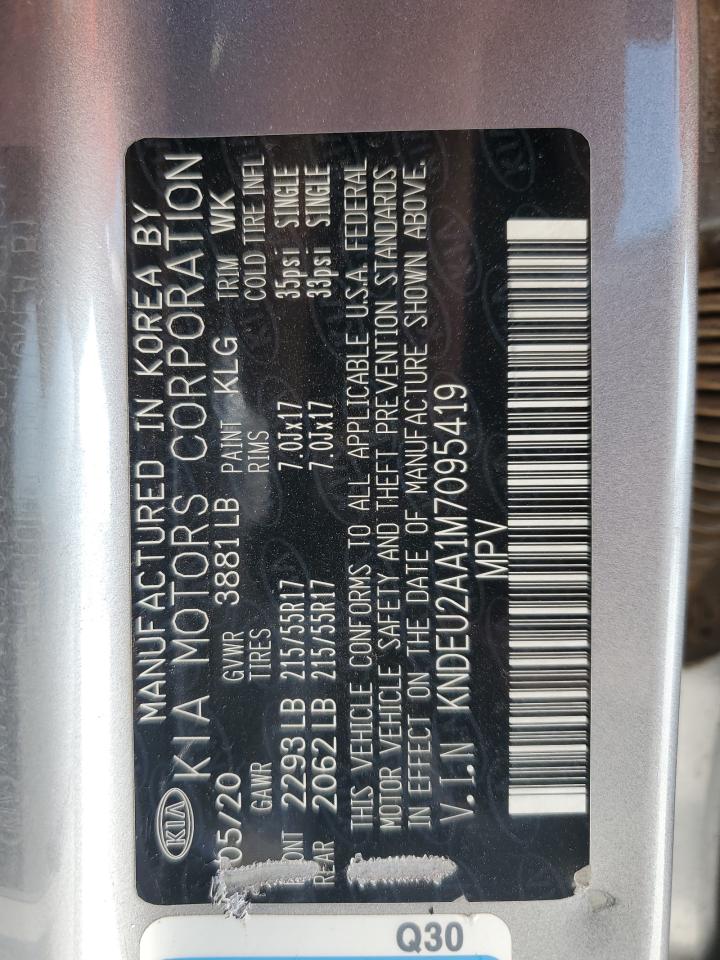 2021 Kia Seltos S VIN: KNDEU2AA1M7095419 Lot: 80557245