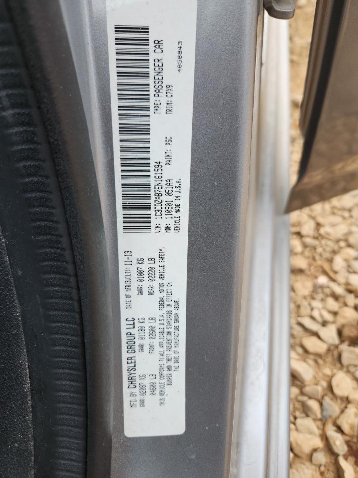 2014 Dodge Avenger Se VIN: 1C3CDZAB7EN161594 Lot: 81516235