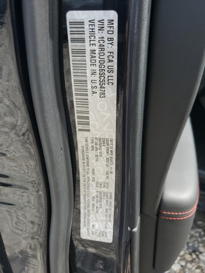 2025 Dodge Durango Gt VIN: 1C4RDJDG6SC554783 Lot: 80340955