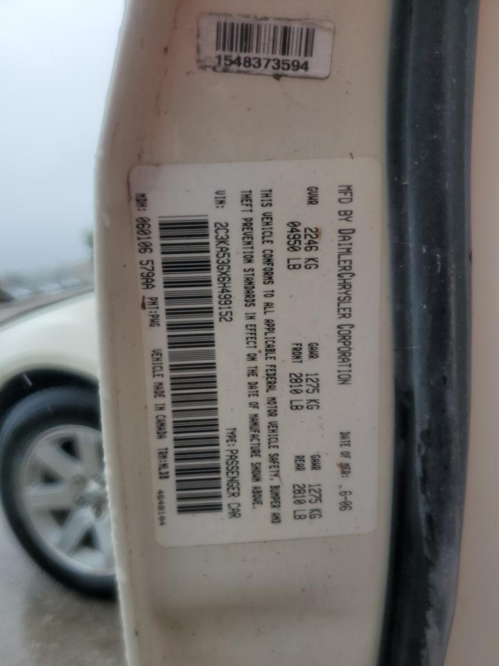 2006 Chrysler 300 Touring VIN: 2C3KA53GX6H499152 Lot: 82086315