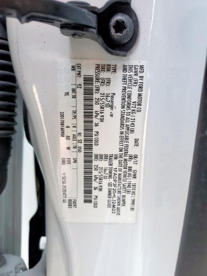 2017 Ford Focus Se VIN: 1FADP3F20HL324623 Lot: 81778595