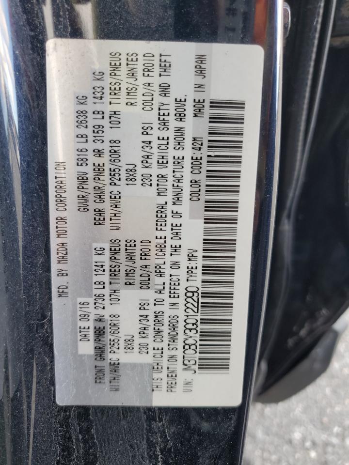 2016 Mazda Cx-9 Touring VIN: JM3TCBCY3G0122290 Lot: 81210915