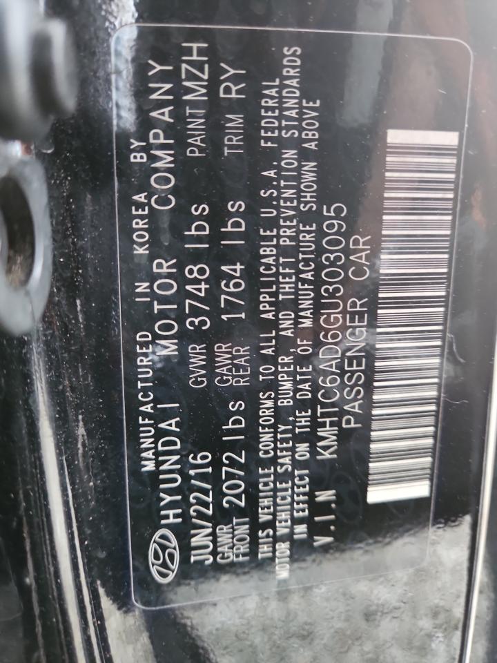 2016 Hyundai Veloster VIN: KMHTC6AD6GU303095 Lot: 82021755