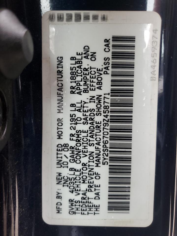 2009 Pontiac Vibe VIN: 5Y2SP67079Z458771 Lot: 84699745