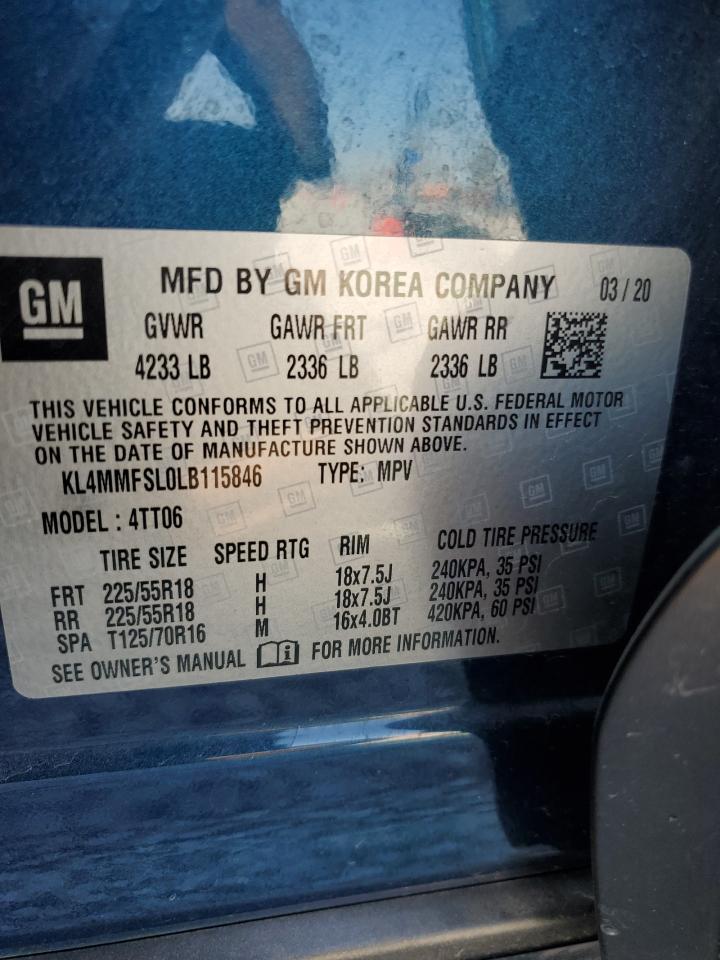 2020 Buick Encore Gx Essence VIN: KL4MMFSL0LB115846 Lot: 81445105