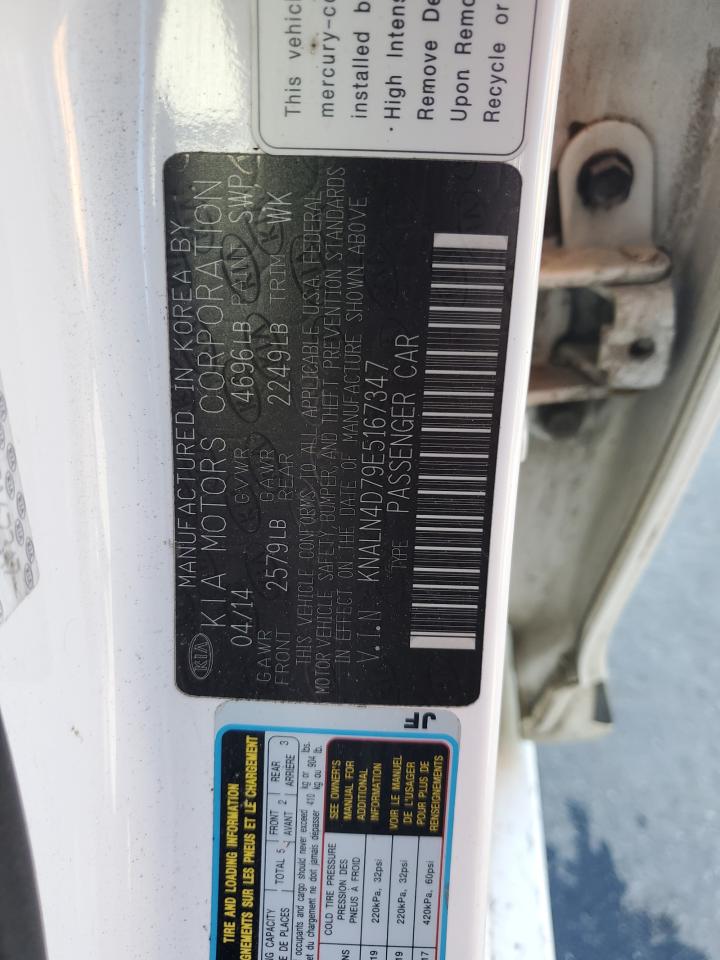 2014 Kia Cadenza Premium VIN: KNALN4D79E5167347 Lot: 92792095