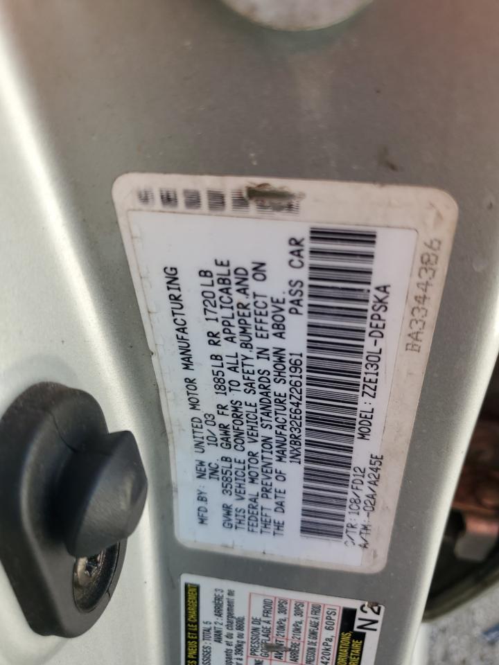 2004 Toyota Corolla Ce VIN: 1NXBR32E64Z261961 Lot: 84053315
