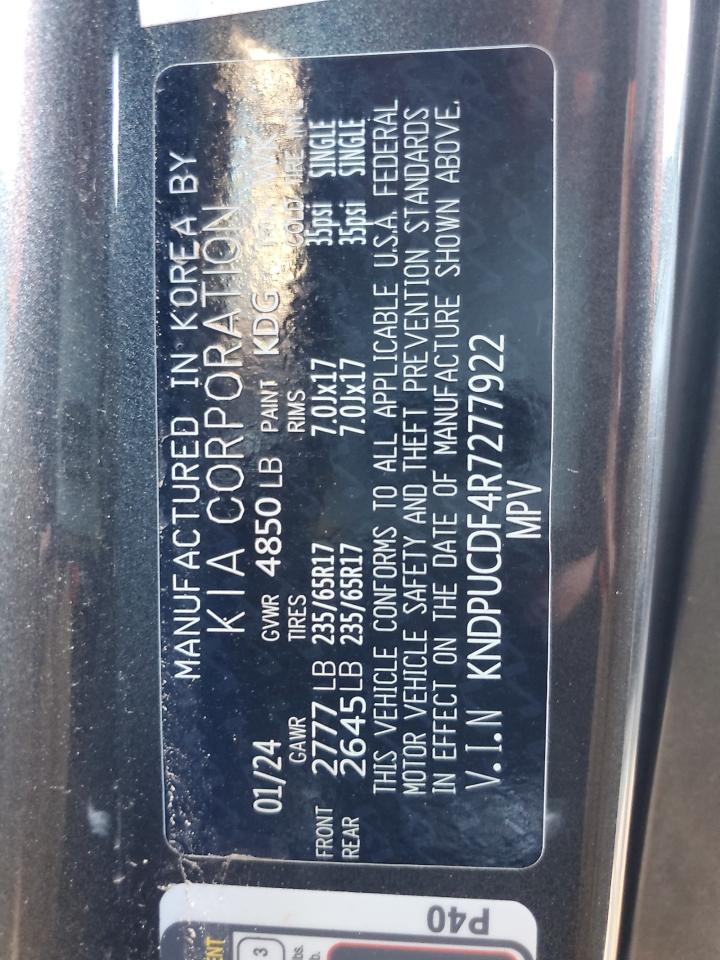 2024 Kia Sportage Lx VIN: KNDPUCDF4R7277922 Lot: 84352725