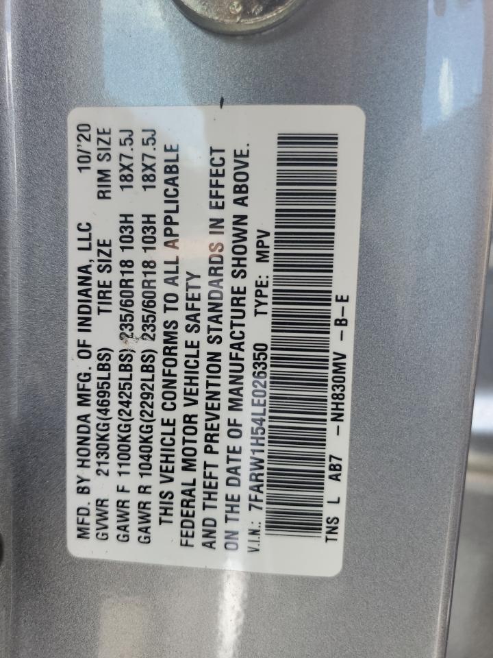 2020 Honda Cr-V Ex VIN: 7FARW1H54LE026350 Lot: 83863785