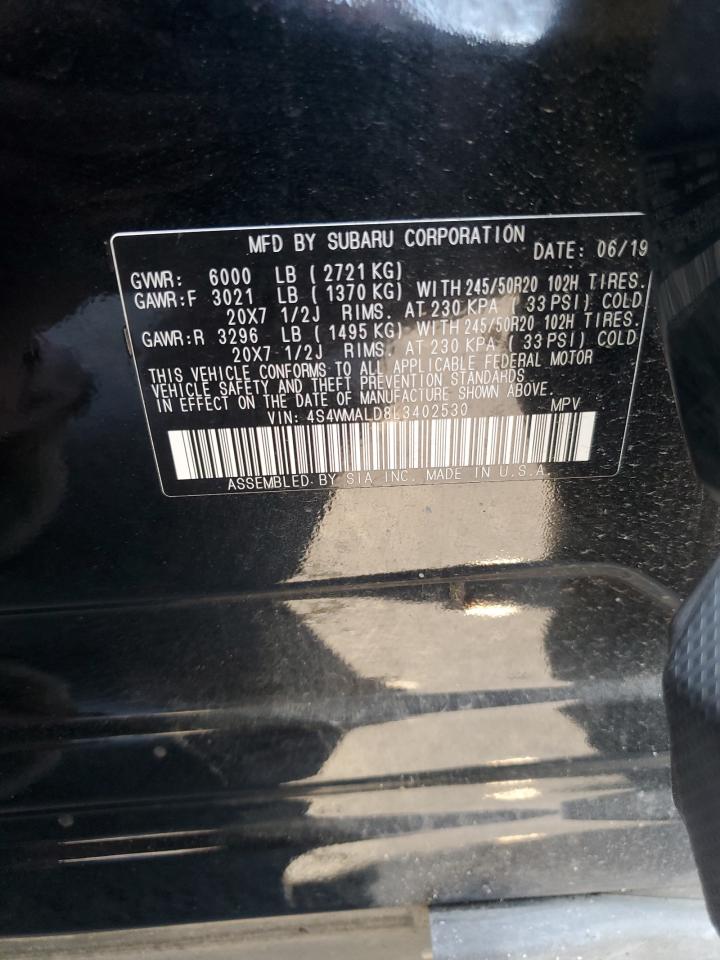 2020 Subaru Ascent Limited VIN: 4S4WMALD8L3402530 Lot: 71553055