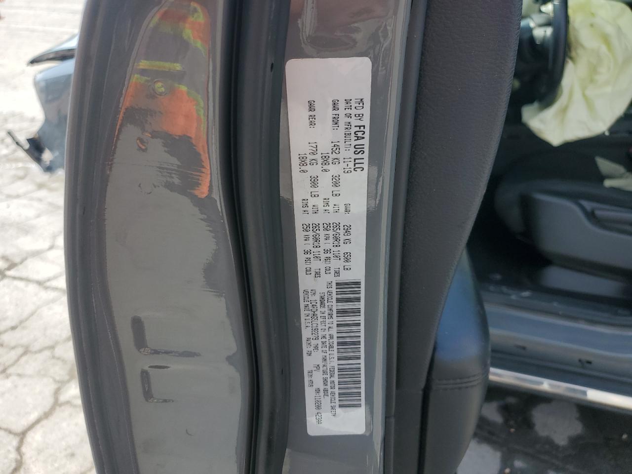 2020 Dodge Durango Sxt VIN: 1C4RDHAG5LC192279 Lot: 80320665