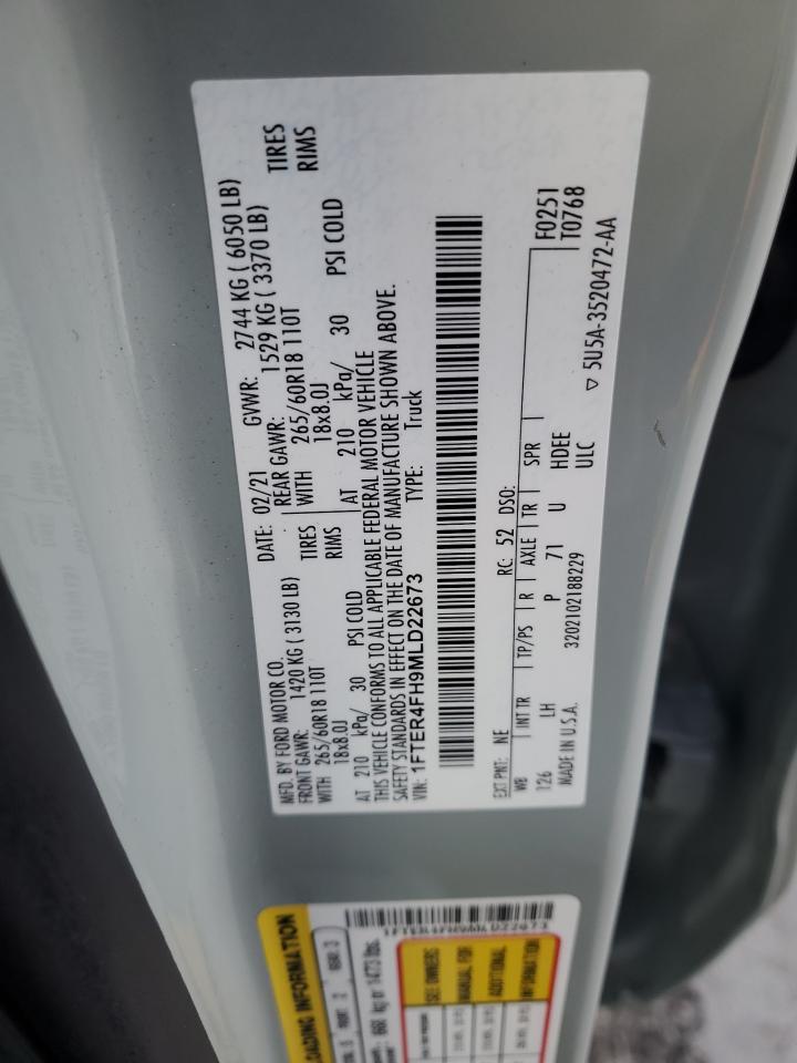 2021 Ford Ranger Xl VIN: 1FTER4FH9MLD22673 Lot: 83840445