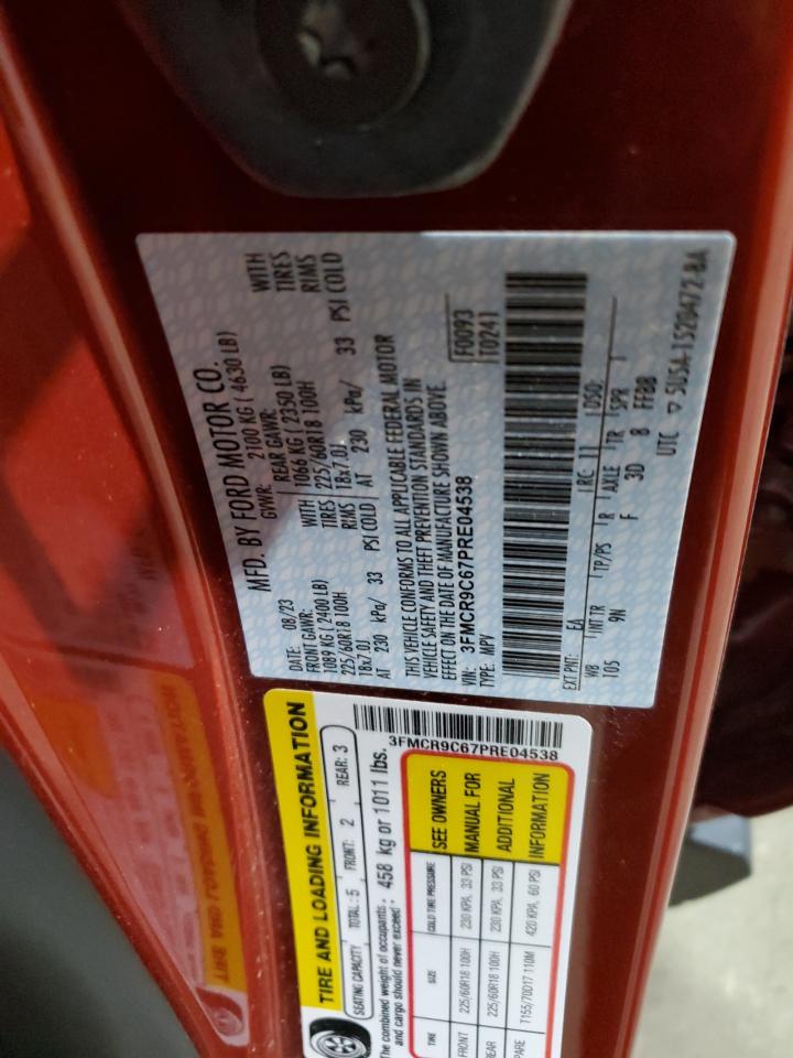 2023 Ford Bronco Sport Outer Banks VIN: 3FMCR9C67PRE04538 Lot: 80016435