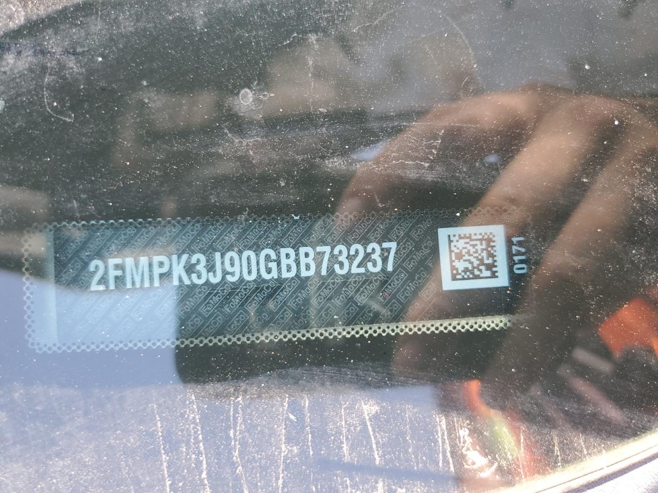 2016 Ford Edge Sel VIN: 2FMPK3J90GBB73237 Lot: 81028995