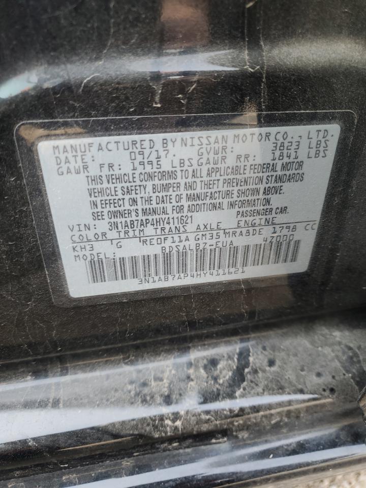 2017 Nissan Sentra S VIN: 3N1AB7AP4HY411621 Lot: 71487845