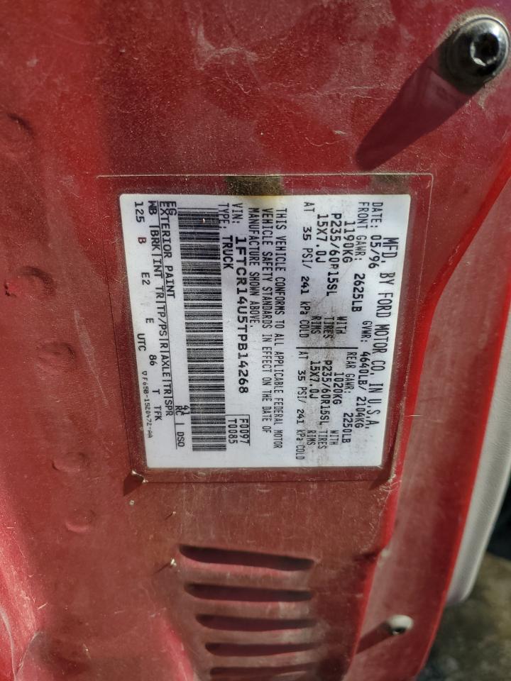 1996 Ford Ranger Super Cab VIN: 1FTCR14U5TPB14268 Lot: 71531405