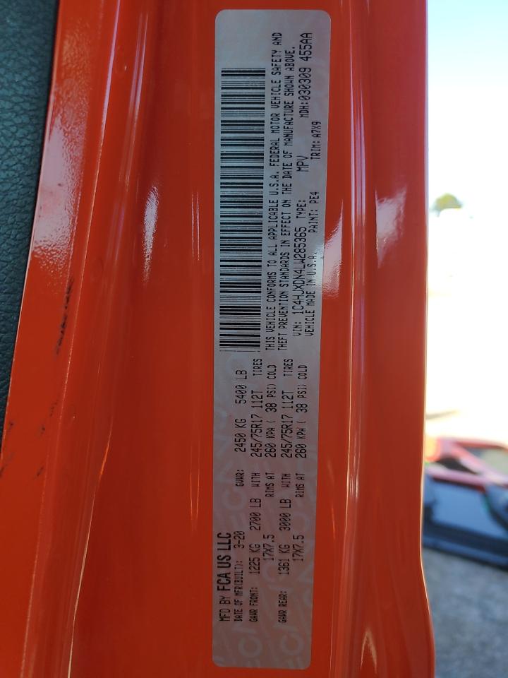 2020 Jeep Wrangler Unlimited Sport VIN: 1C4HJXDN4LW285365 Lot: 81761135