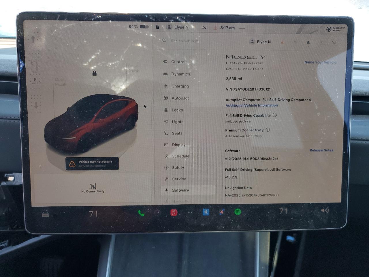 2026 Tesla Model Y VIN: 7SAYGDEE9TF336121 Lot: 81856365