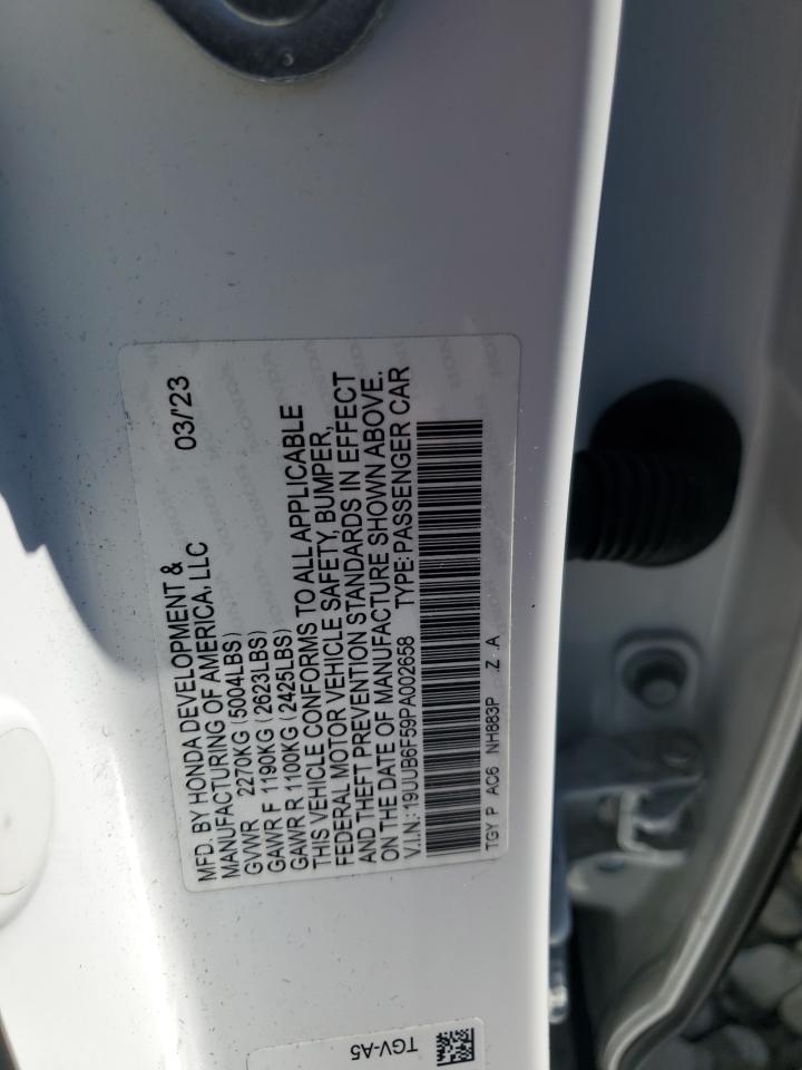 2023 Acura Tlx A-Spec VIN: 19UUB6F59PA002658 Lot: 81149195