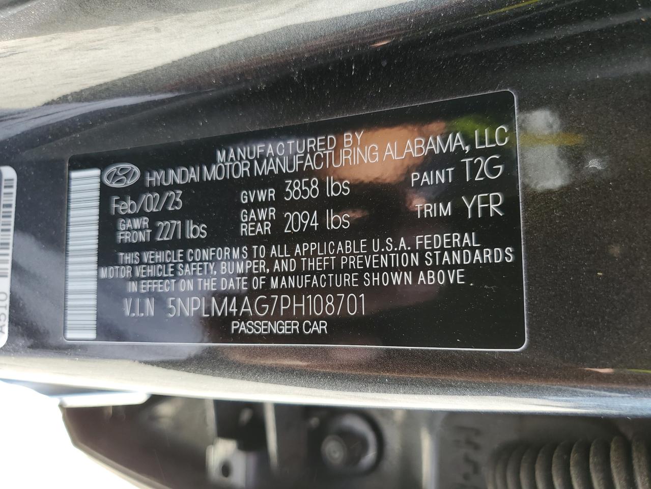 2023 Hyundai Elantra Sel VIN: 5NPLM4AG7PH108701 Lot: 81204945