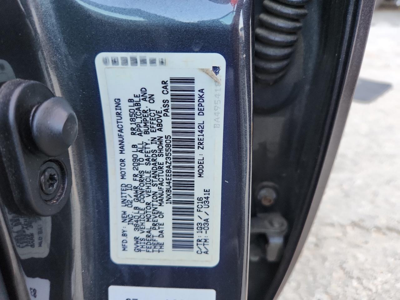 2010 Toyota Corolla Base VIN: 1NXBU4EE8AZ355805 Lot: 71987105