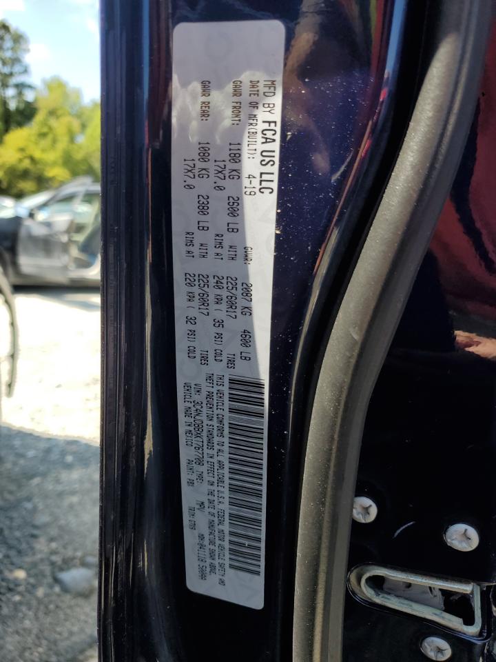 2019 Jeep Compass Latitude VIN: 3C4NJDBBXKT767708 Lot: 80407305