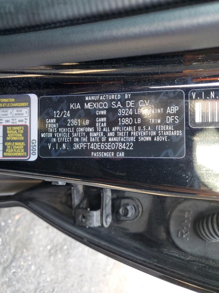 2025 Kia K4 Lx VIN: 3KPFT4DE6SE078422 Lot: 84265675