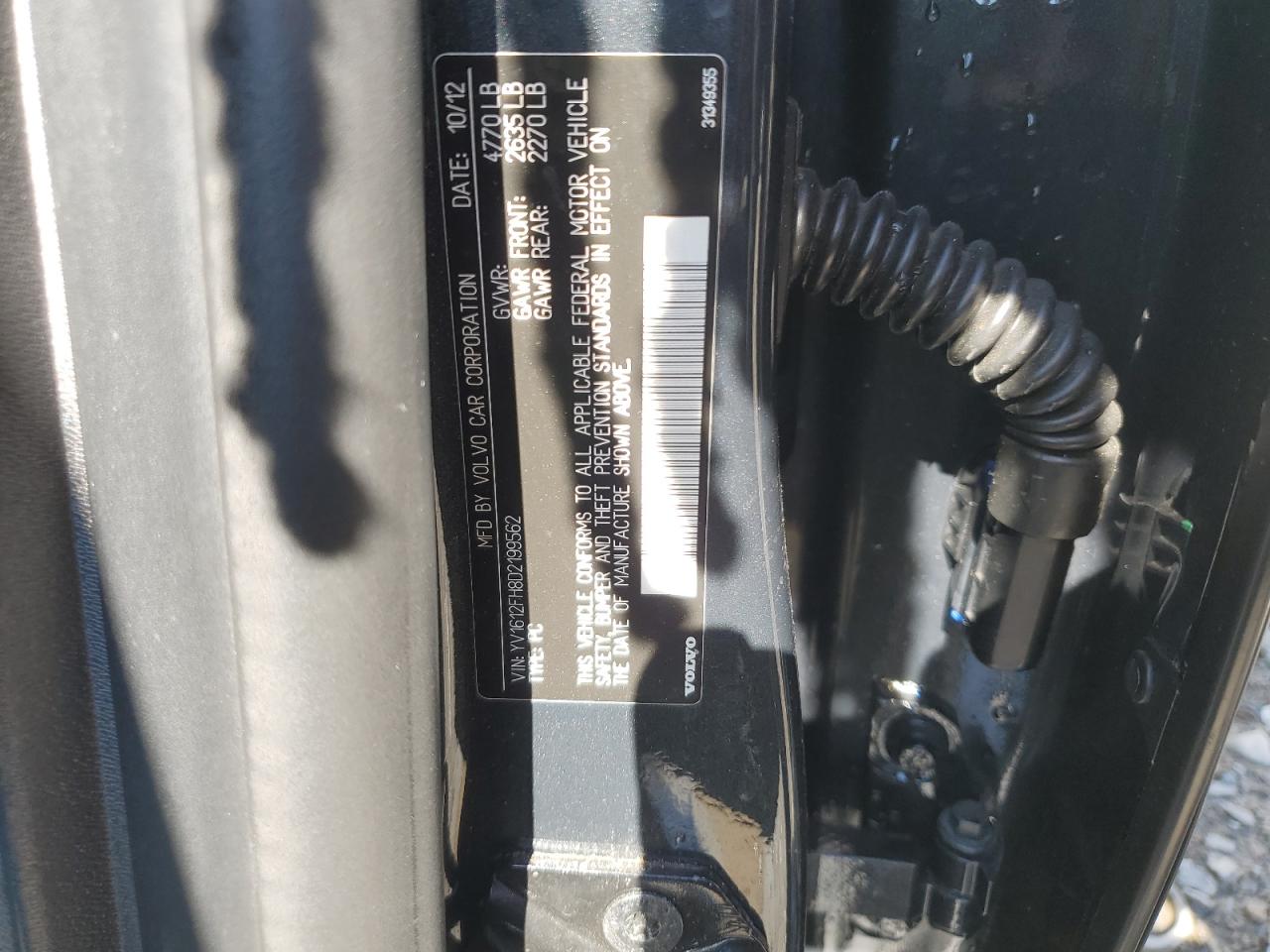 2013 Volvo S60 T5 VIN: YV1612FH8D2199562 Lot: 71520935