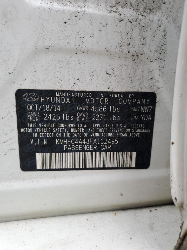 2015 Hyundai Sonata Hybrid VIN: KMHEC4A43FA132495 Lot: 81487245