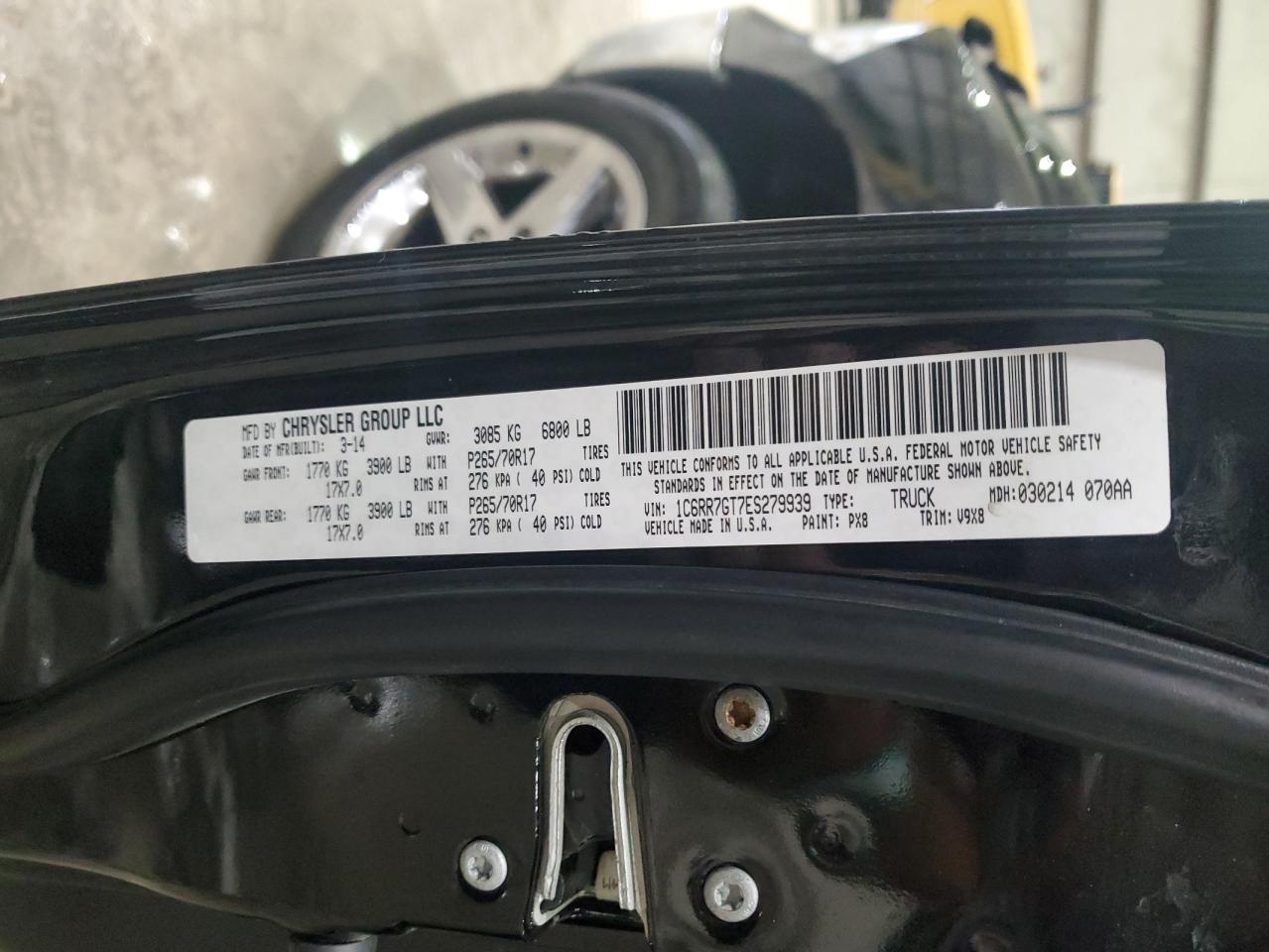 2014 Ram 1500 Slt VIN: 1C6RR7GT7ES279939 Lot: 81086685