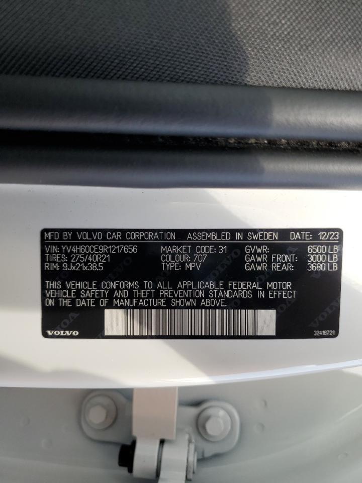 2024 Volvo Xc90 Plus VIN: YV4H60CE9R1217656 Lot: 80370035