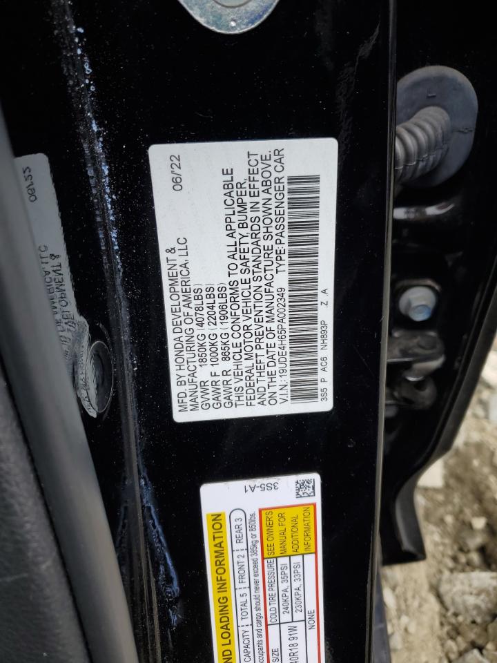 2023 Acura Integra A-Spec Tech VIN: 19UDE4H65PA002349 Lot: 80695785