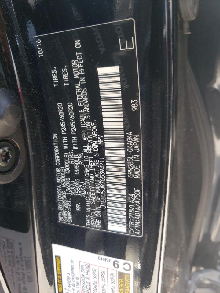 2016 Toyota 4Runner Sr5/Sr5 Premium VIN: JTEBU5JR7G5394211 Lot: 70874275