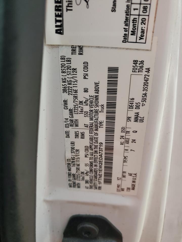 2014 Ford Econoline E150 Van VIN: 1FTNE1EW2EDA73719 Lot: 71999195