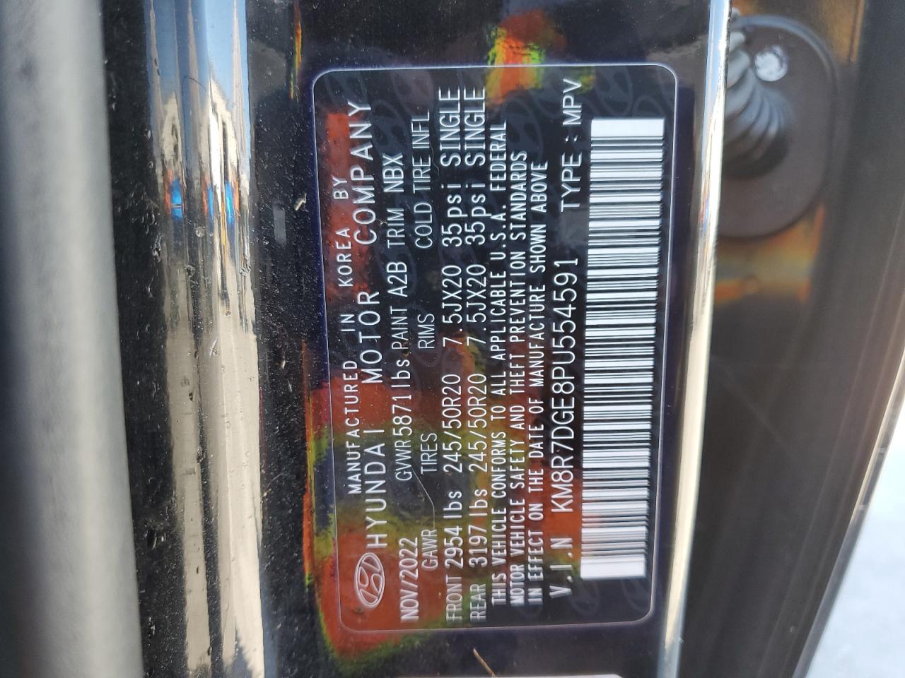 2023 Hyundai Palisade Calligraphy VIN: KM8R7DGE8PU554591 Lot: 80499875