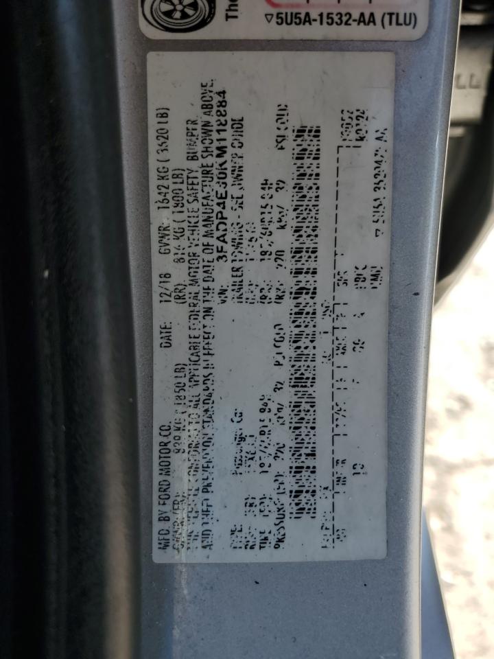 2019 Ford Fiesta Se VIN: 3FADP4EJ0KM118884 Lot: 71554215