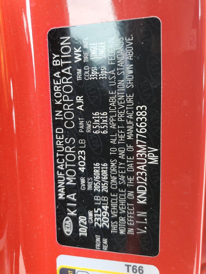 2021 Kia Soul Lx VIN: KNDJ23AU3M7766383 Lot: 71171255