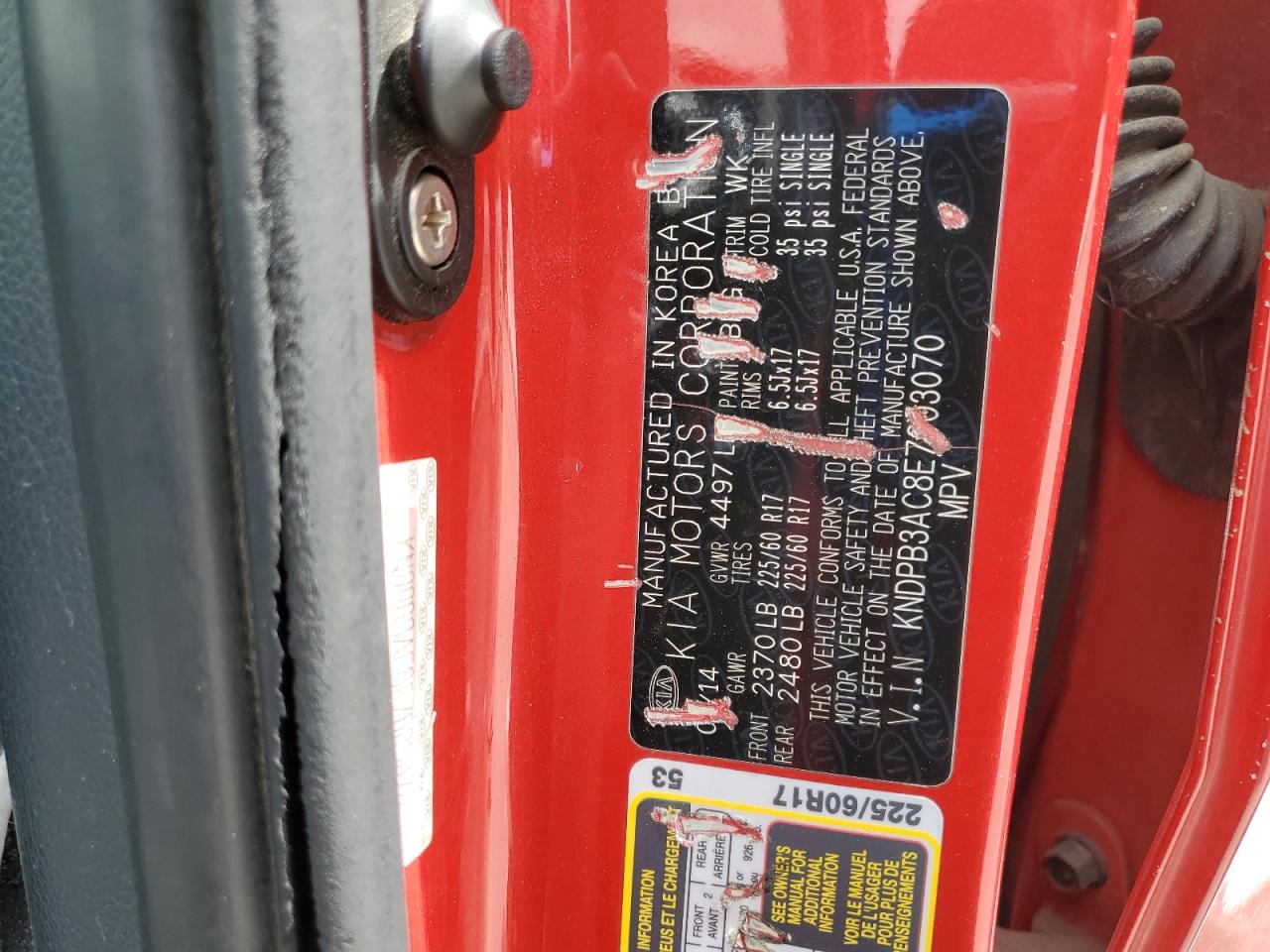 2014 Kia Sportage Base VIN: KNDPB3AC8E7603070 Lot: 83868655