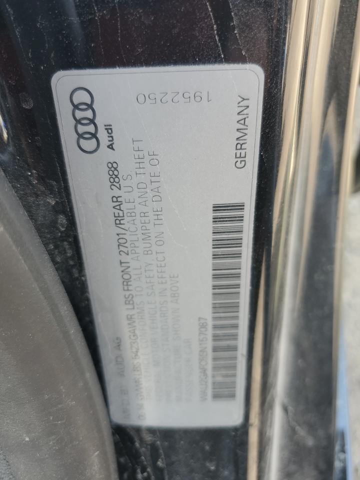 2014 Audi A7 Prestige VIN: WAU2GAFC5EN157087 Lot: 81696055
