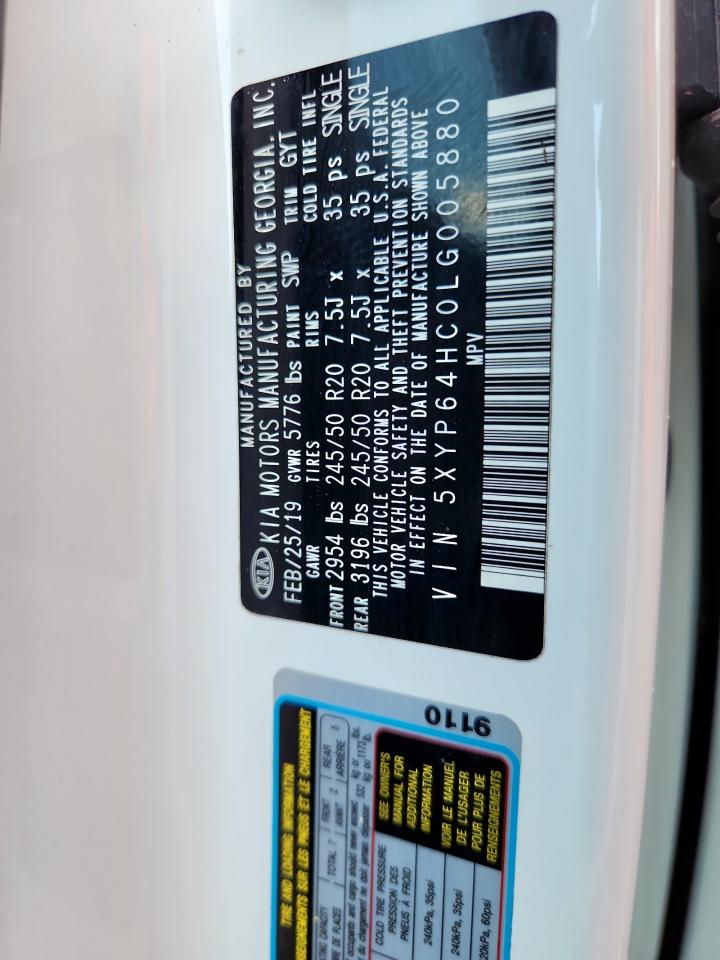 2020 Kia Telluride S VIN: 5XYP64HC0LG005880 Lot: 84578175