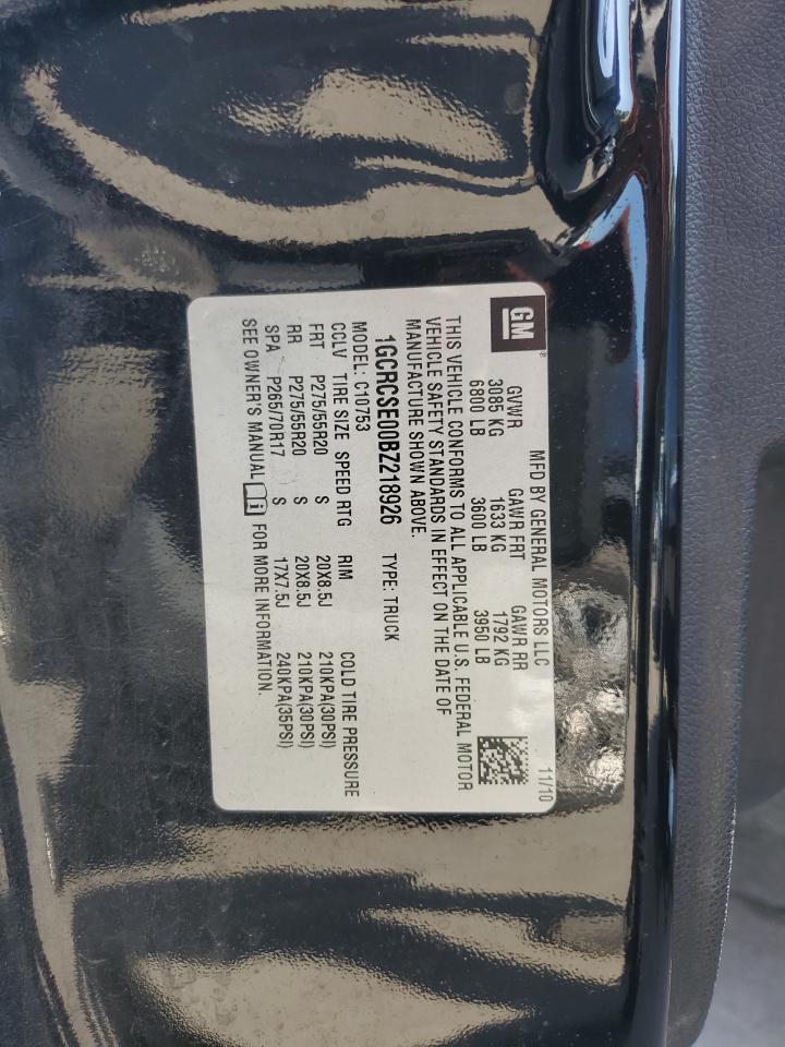 2011 Chevrolet Silverado C1500 Lt VIN: 1GCRCSE00BZ218926 Lot: 81597245