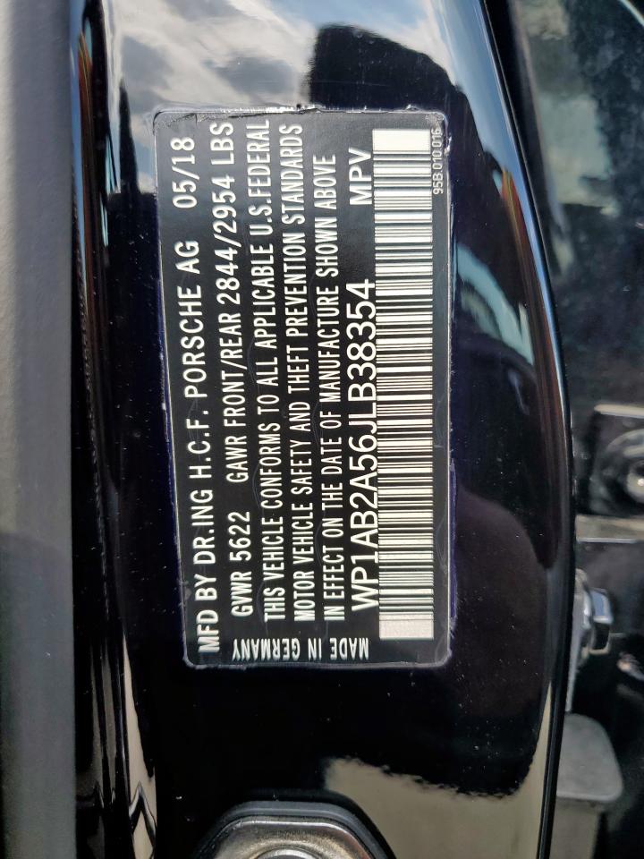 2018 Porsche Macan S VIN: WP1AB2A56JLB38354 Lot: 81849605