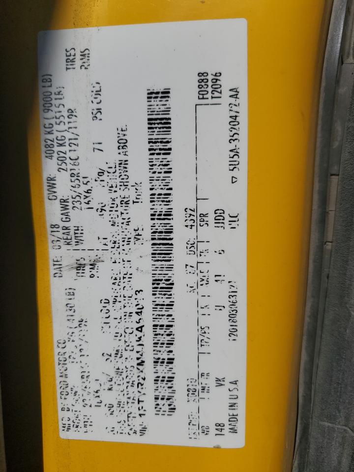 2018 Ford Transit T-250 VIN: 1FTYR2XM4JKA64013 Lot: 81253925