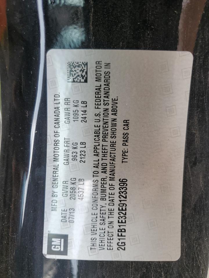 2014 Chevrolet Camaro Lt VIN: 2G1FB1E32E9123396 Lot: 82121055