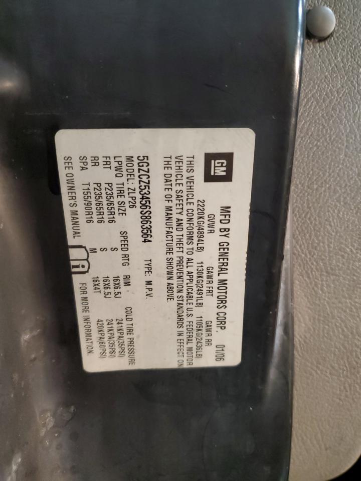 2006 Saturn Vue VIN: 5GZCZ53456S863564 Lot: 80066935