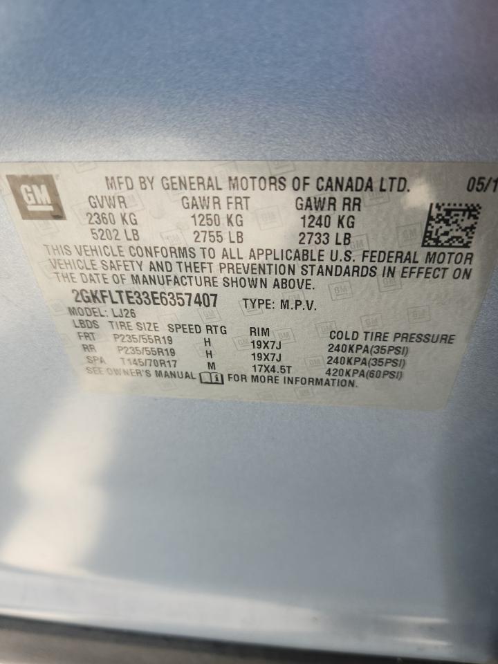 2014 GMC Terrain Slt VIN: 2GKFLTE33E6357407 Lot: 71960435