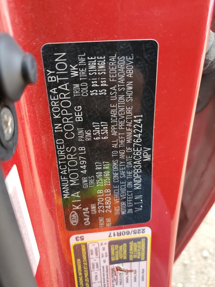 2014 Kia Sportage Base VIN: KNDPB3AC6E7642241 Lot: 82079215